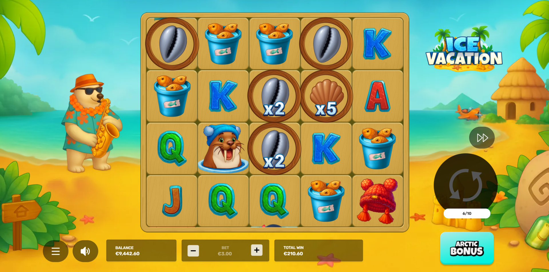 Ice Vacation Arctic Bonus Free Spins feature