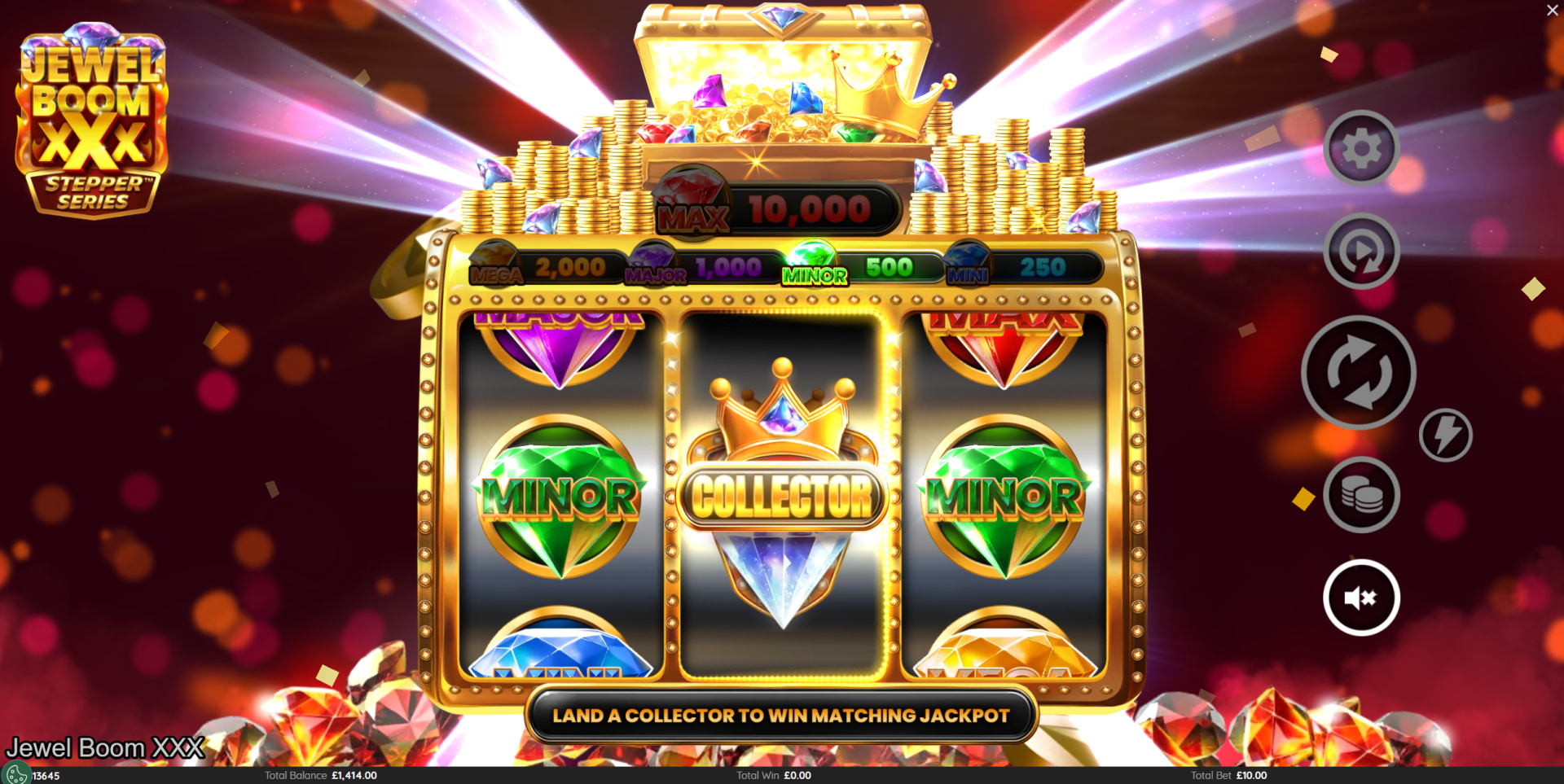 Jewel Boom XXX Jackpot Round with 5 fixed jackpots