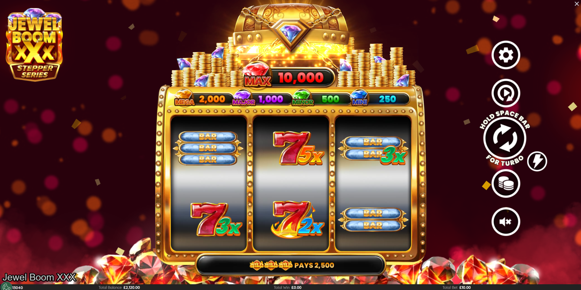 Jewel Boom XXX multiplier overlay feature