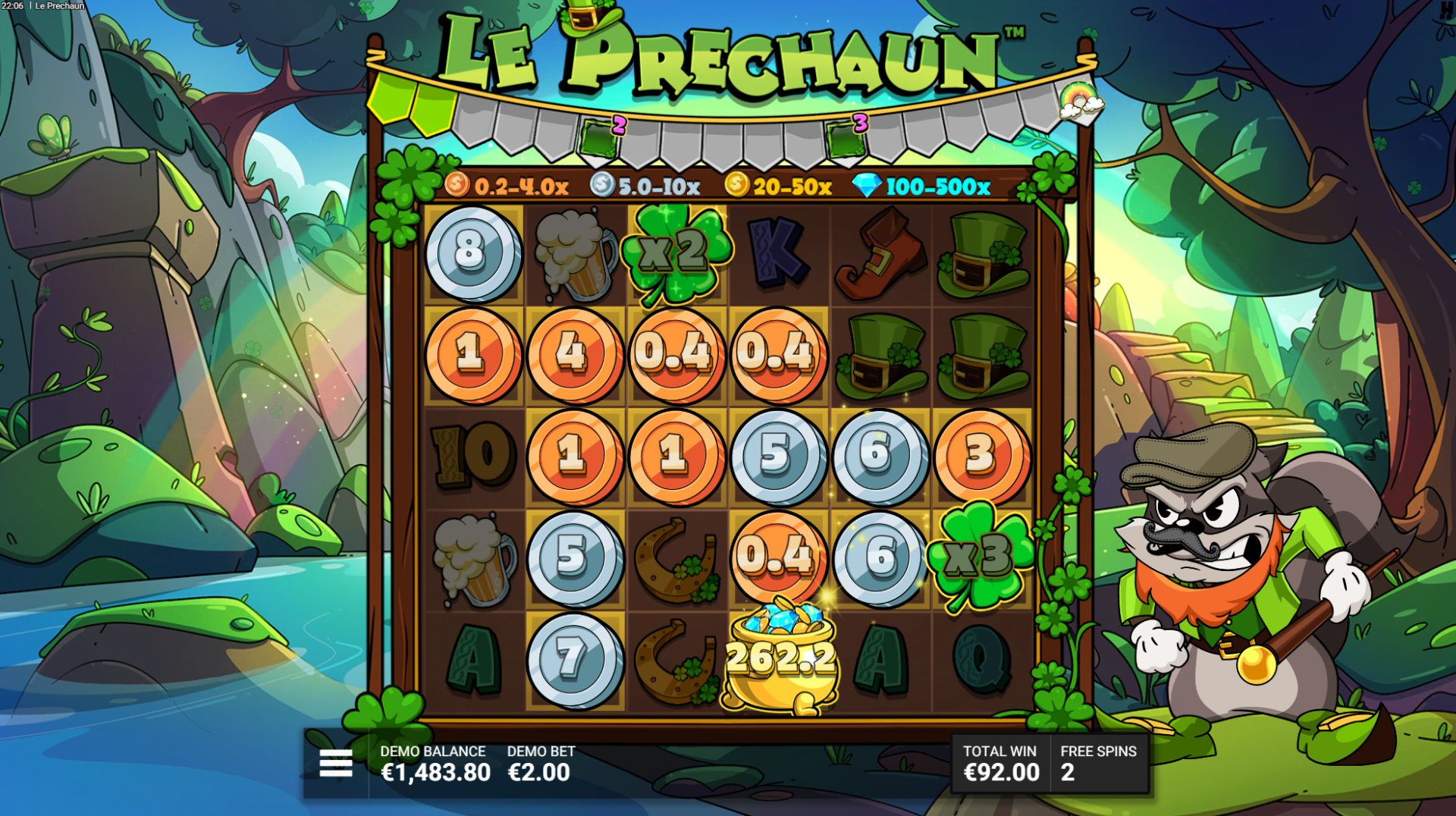 Le Prechaun Clover the Top bonus round