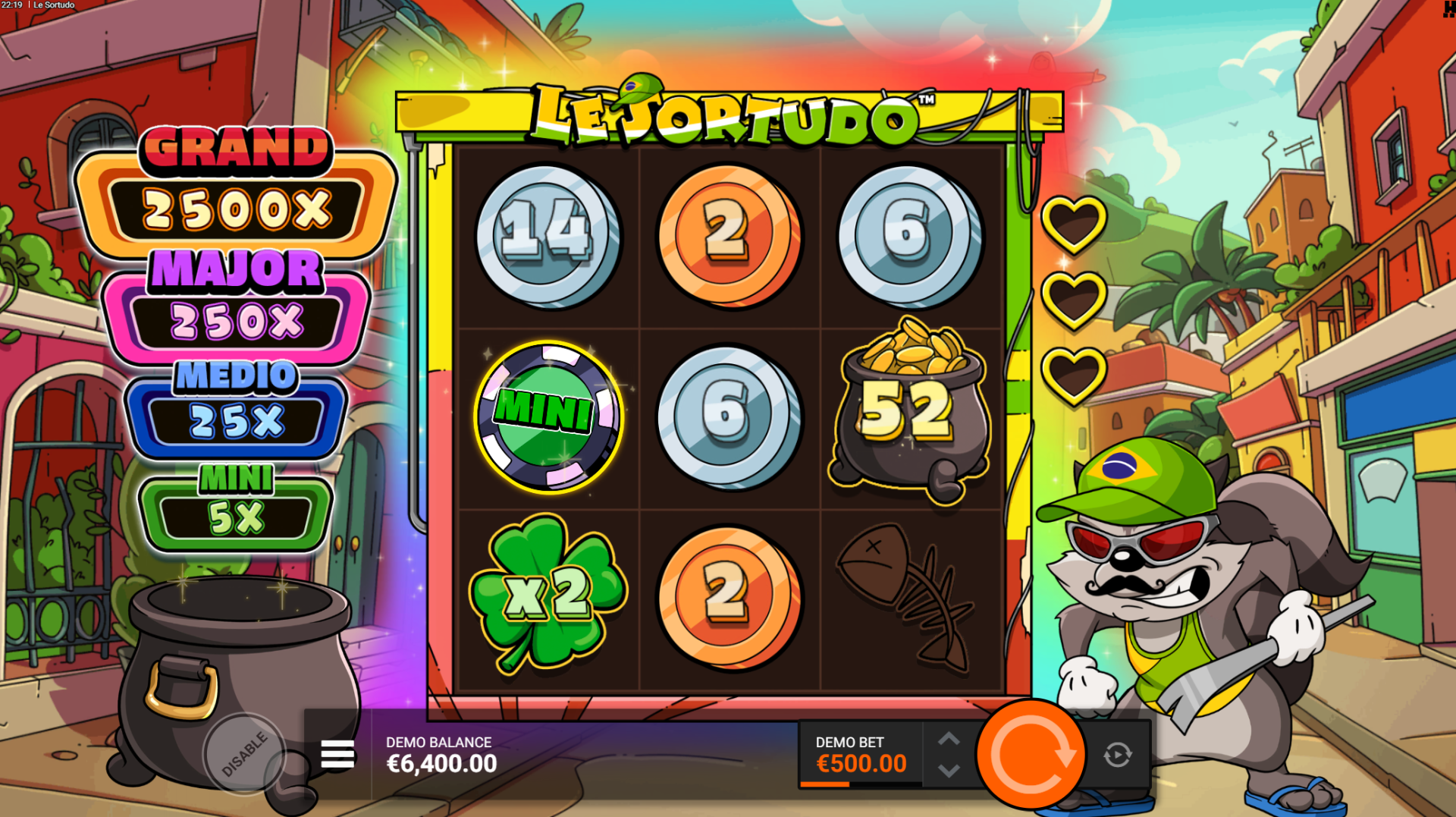 Le Sortudo Rainbow Epic Drop Hold and Win FeatureSpins bonus feature