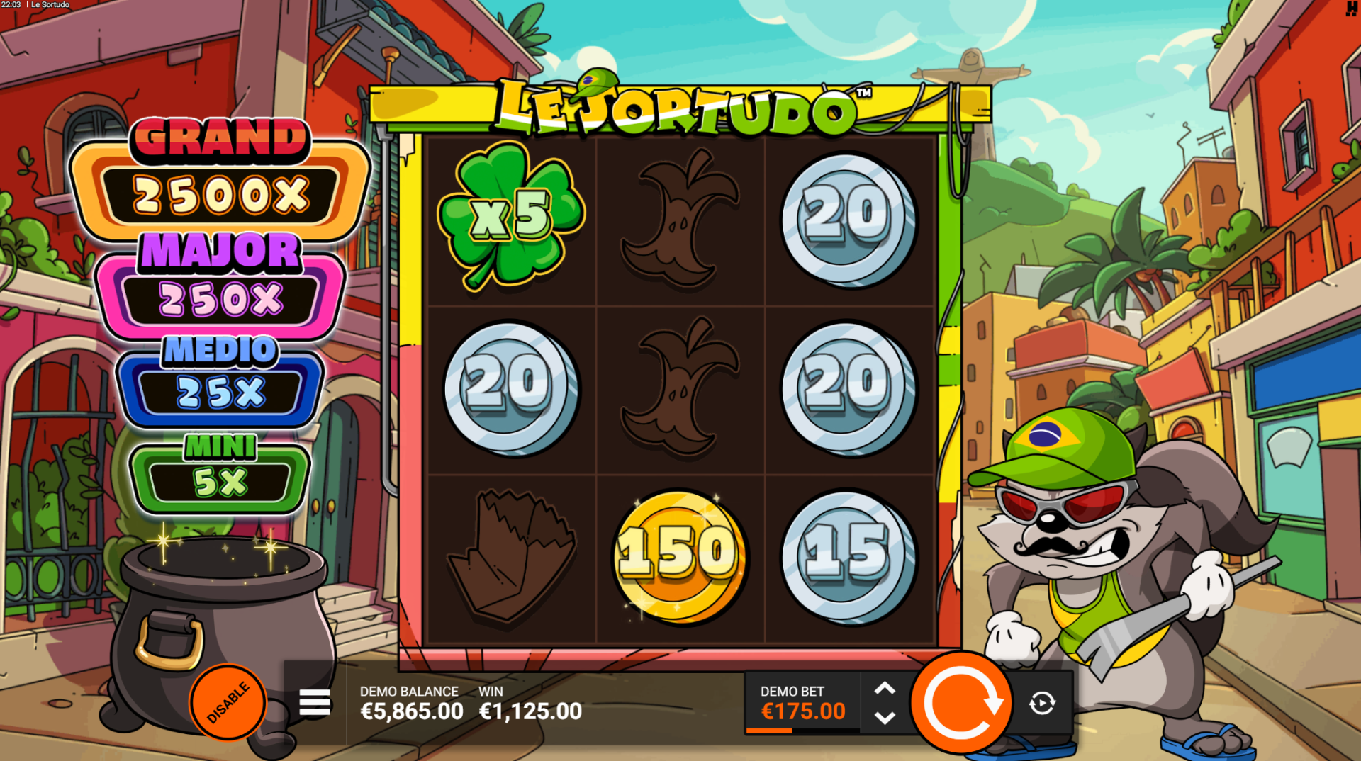 Le Sortudo Rainbow Fortune Hold and Win FeatureSpins bonus feature