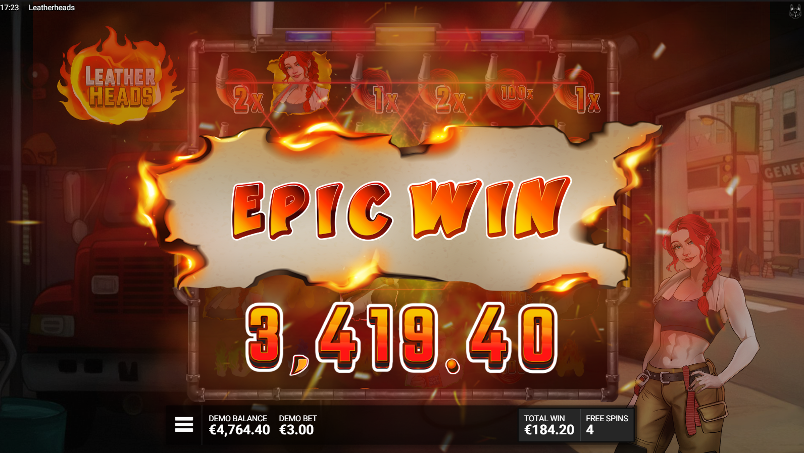 Leatherheads This Is Not A Drill Spins showing epic win with large multipliers