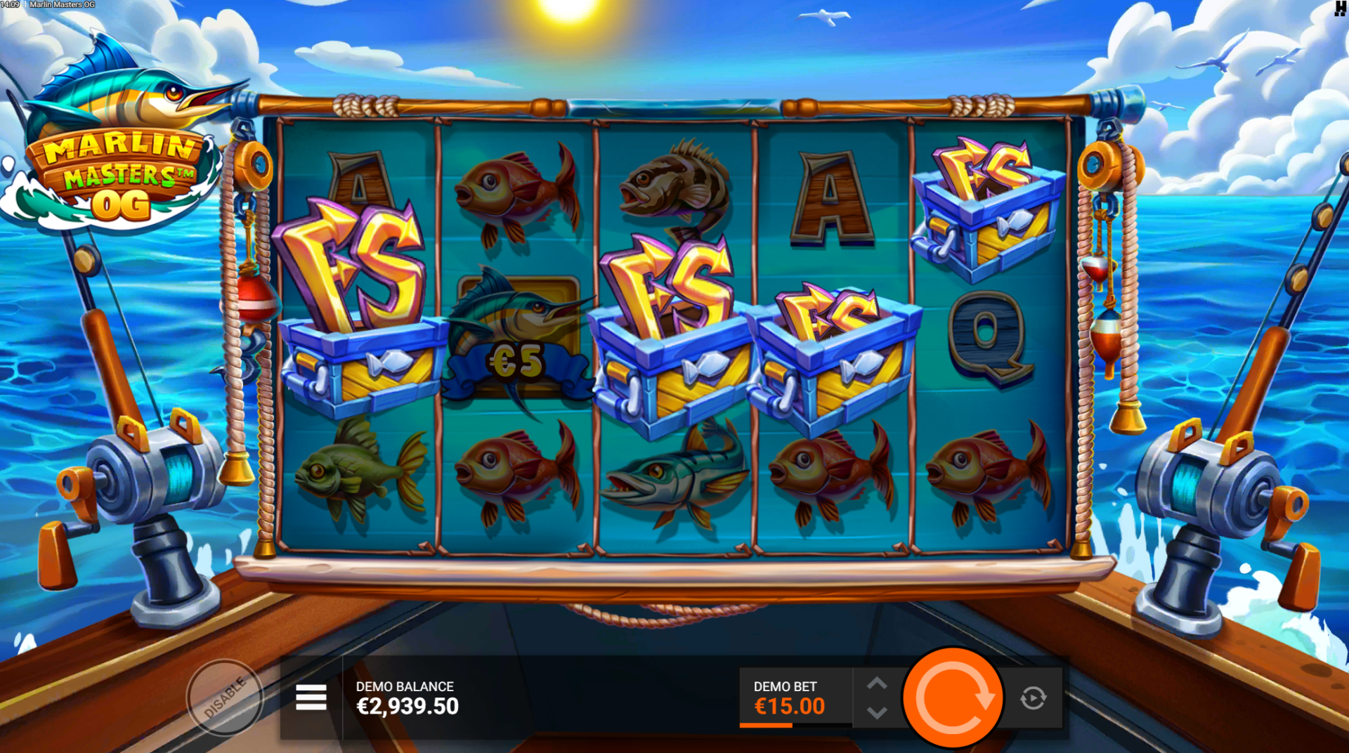 Marlin Masters OG Bonus Hunt feature spins