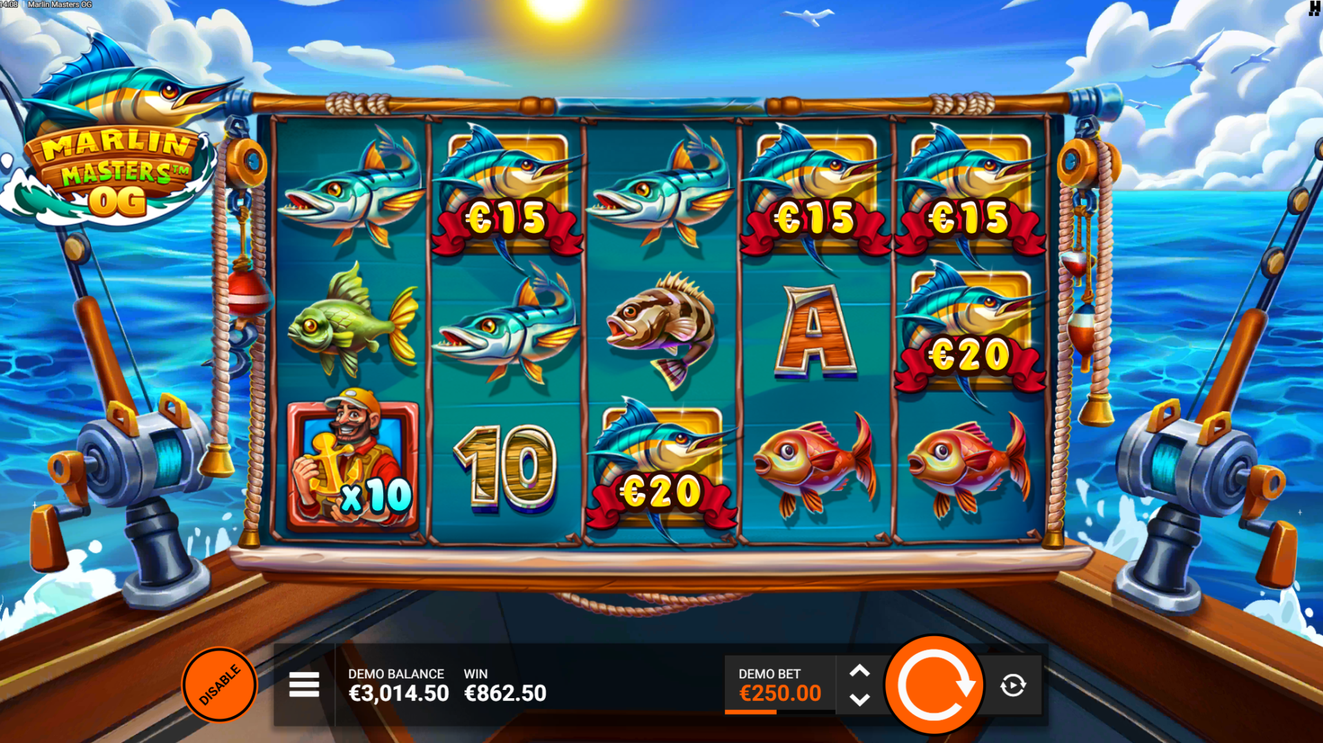 Marlin Masters OG Fishy feature spins