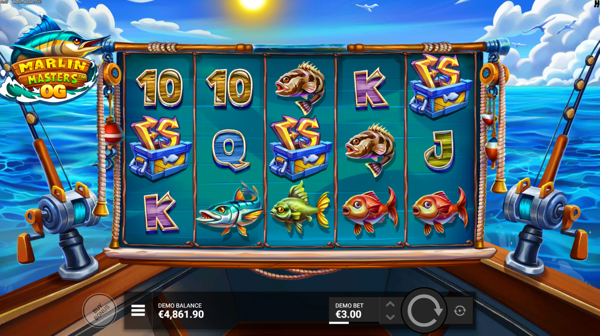Marlin Masters OG free spins symbols
