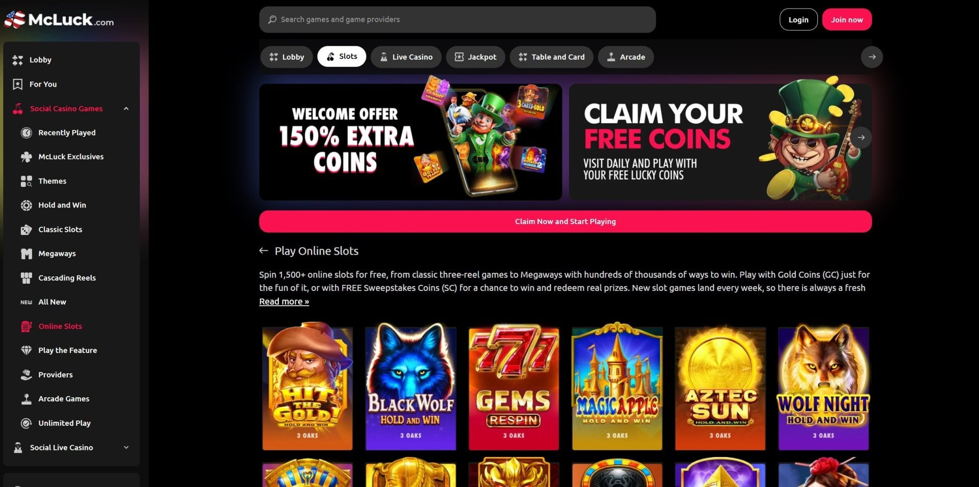 McLuck Slot Selection