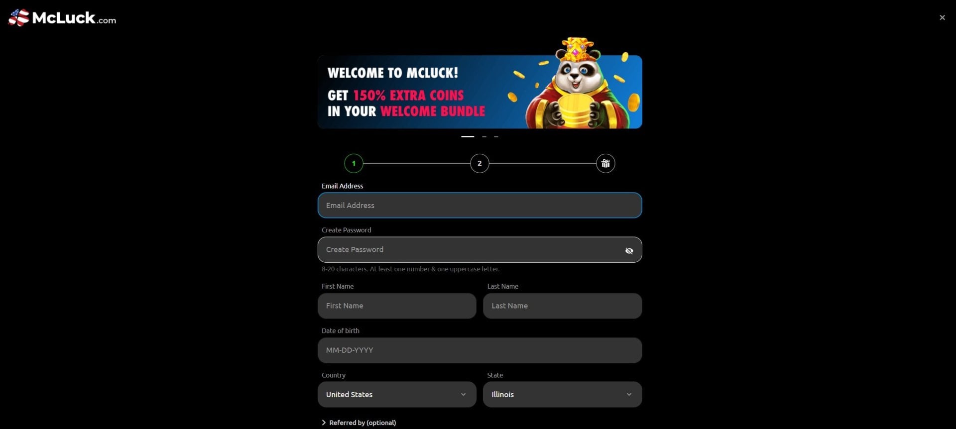 McLuck Welcome Bonus