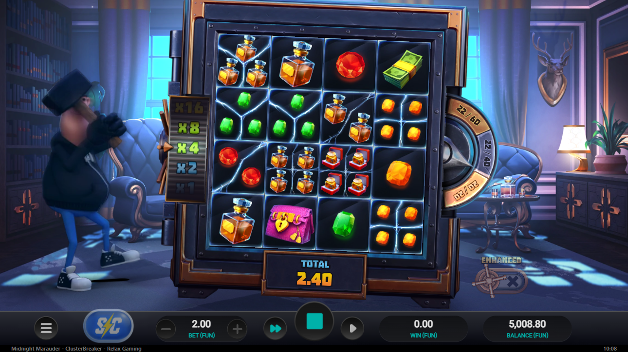 Midnight Marauder ClusterBreaker Brute Force feature - symbol collection meter