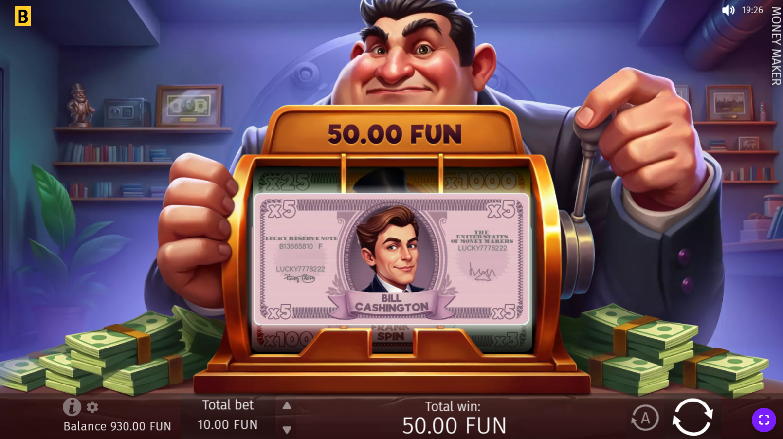 Money Maker - Bill Cashington character