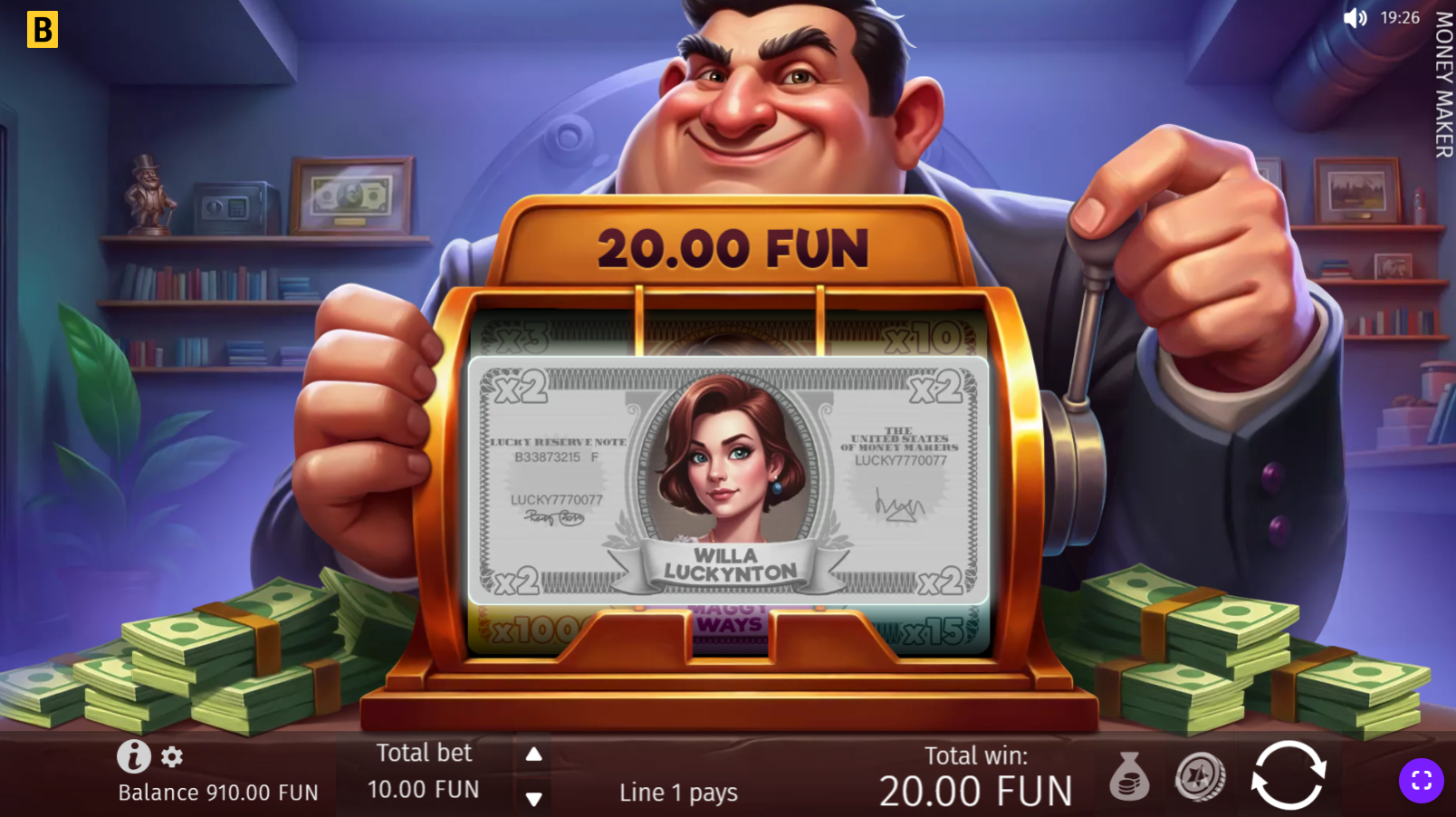 Money Maker - Willa Luckynton character
