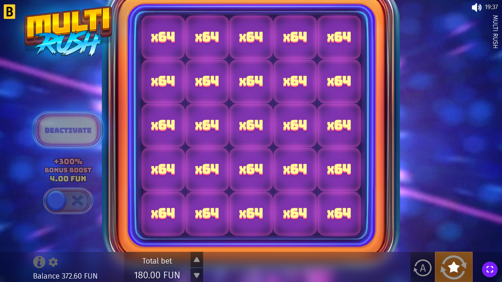 Multi Rush Hyper Spins purchasable mode screenshot