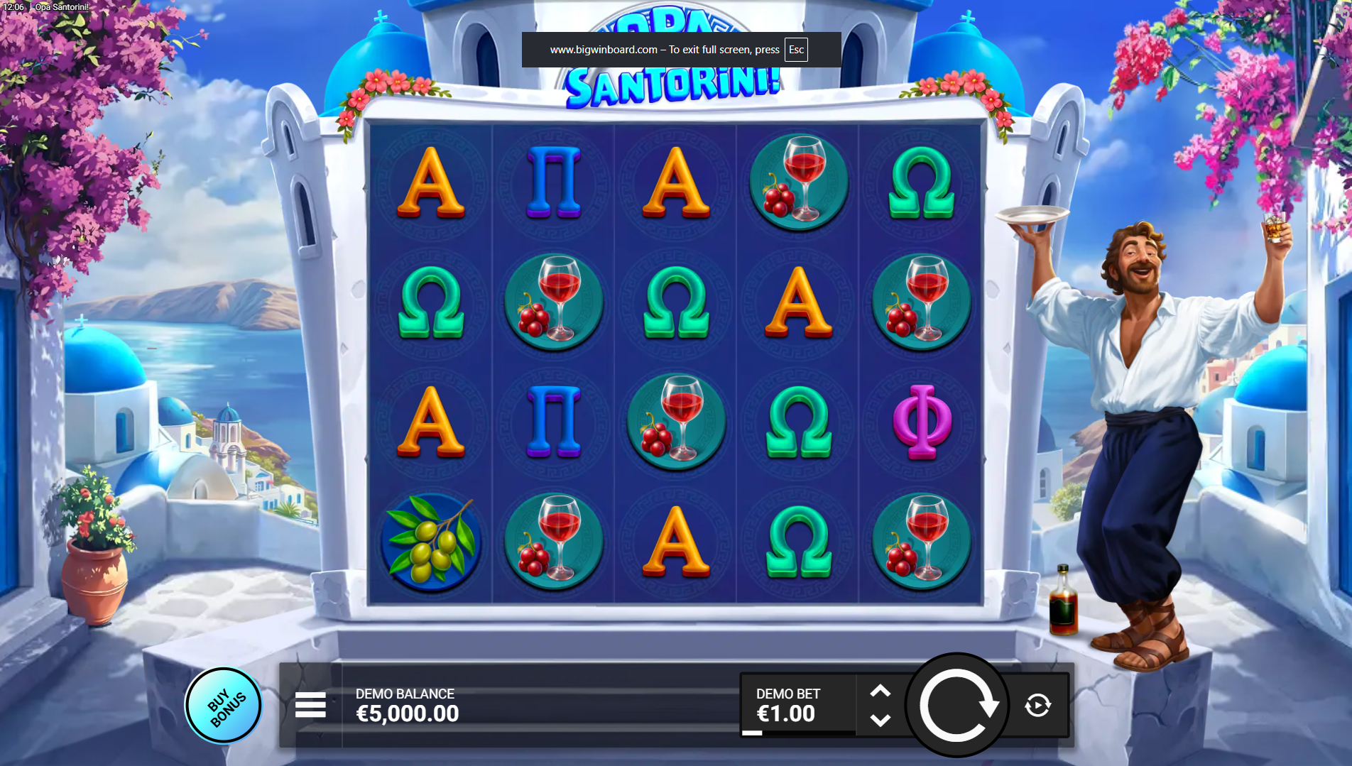 Opa Santorini base game play screenshot
