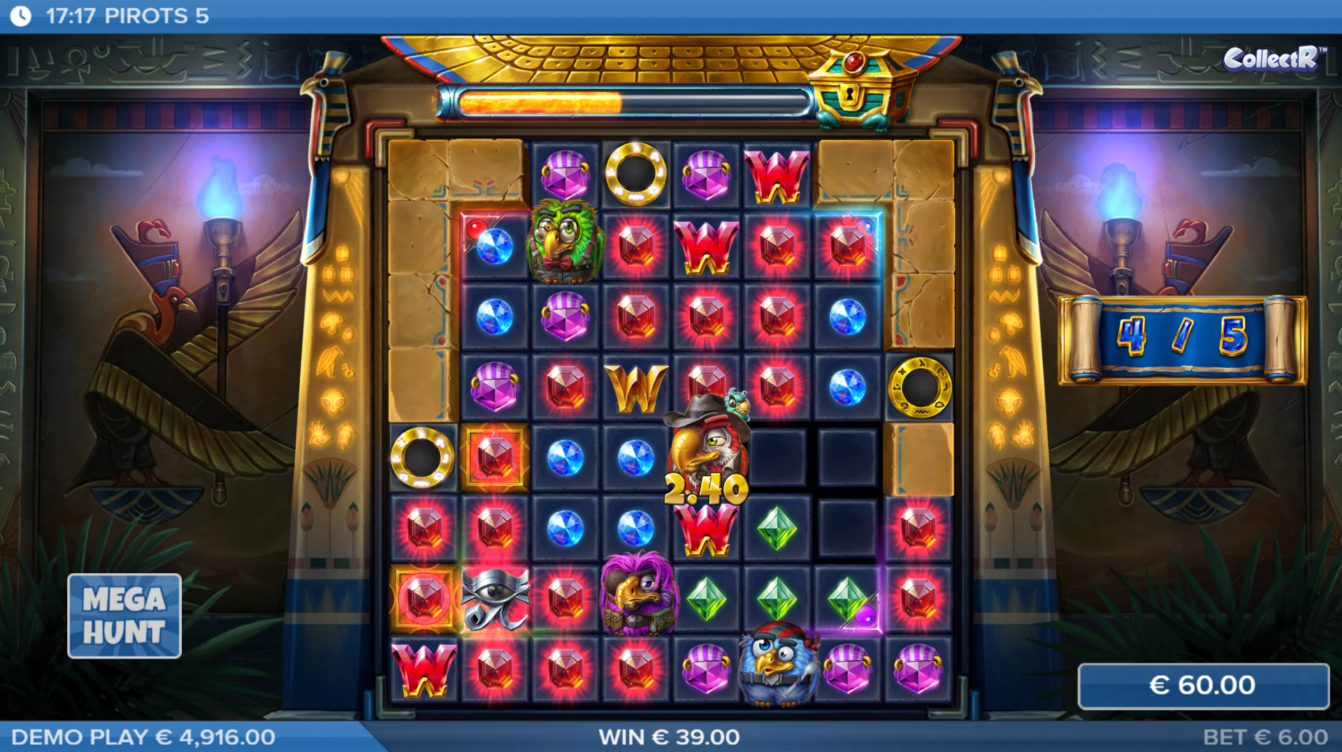 Pirots 5 Mega Hunt Spins feature screenshot