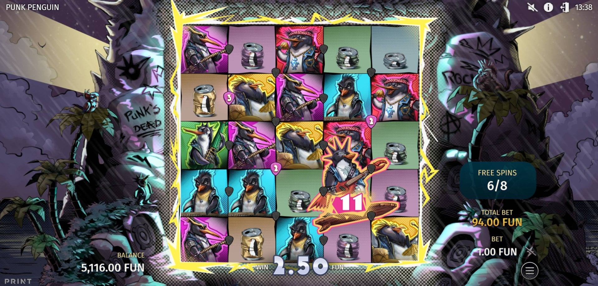 Punk Penguin Power Slide feature screenshot