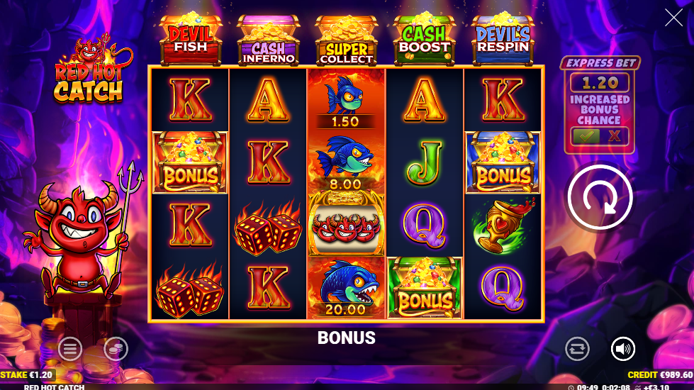 Red Hot Catch bonus trigger