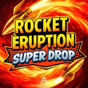 Rocket Eruption Super Drop slot game logo