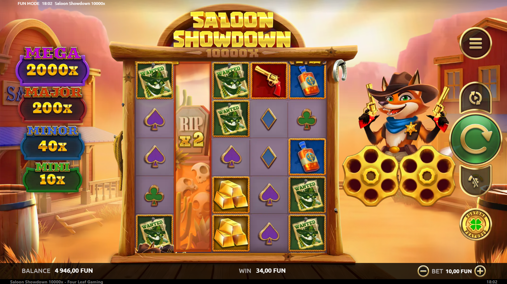 Saloon Showdown 10,000x Showdown Wild Symbol