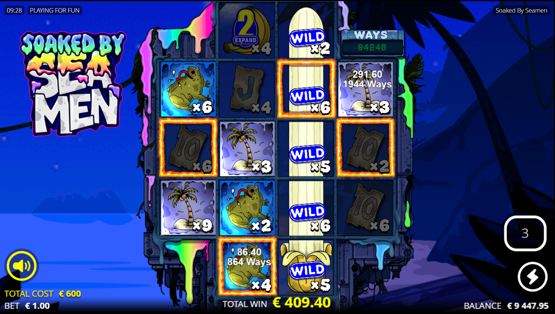 Soaked by Seamen Free Spins in play