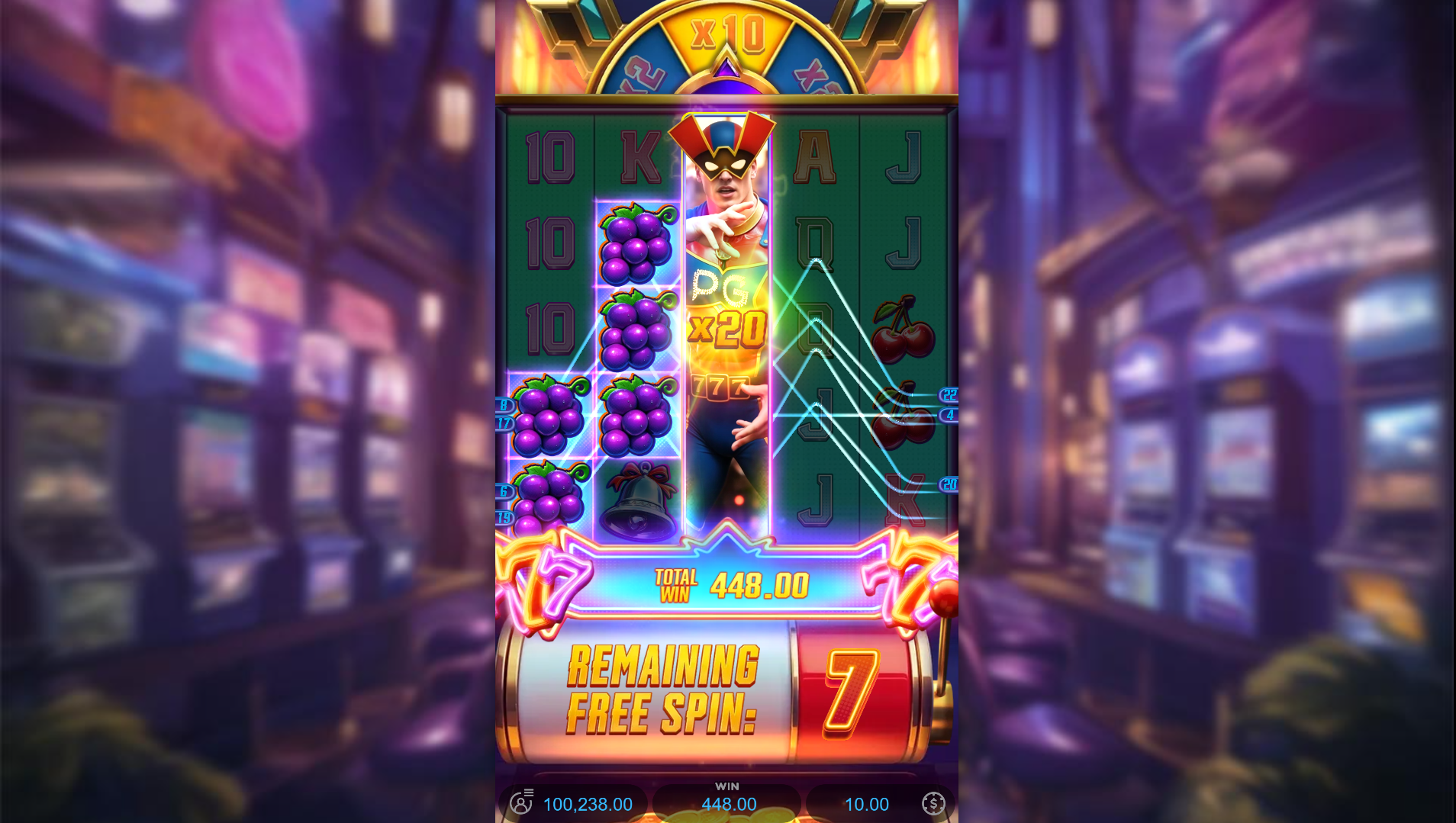 Super Wildrix free spins in play