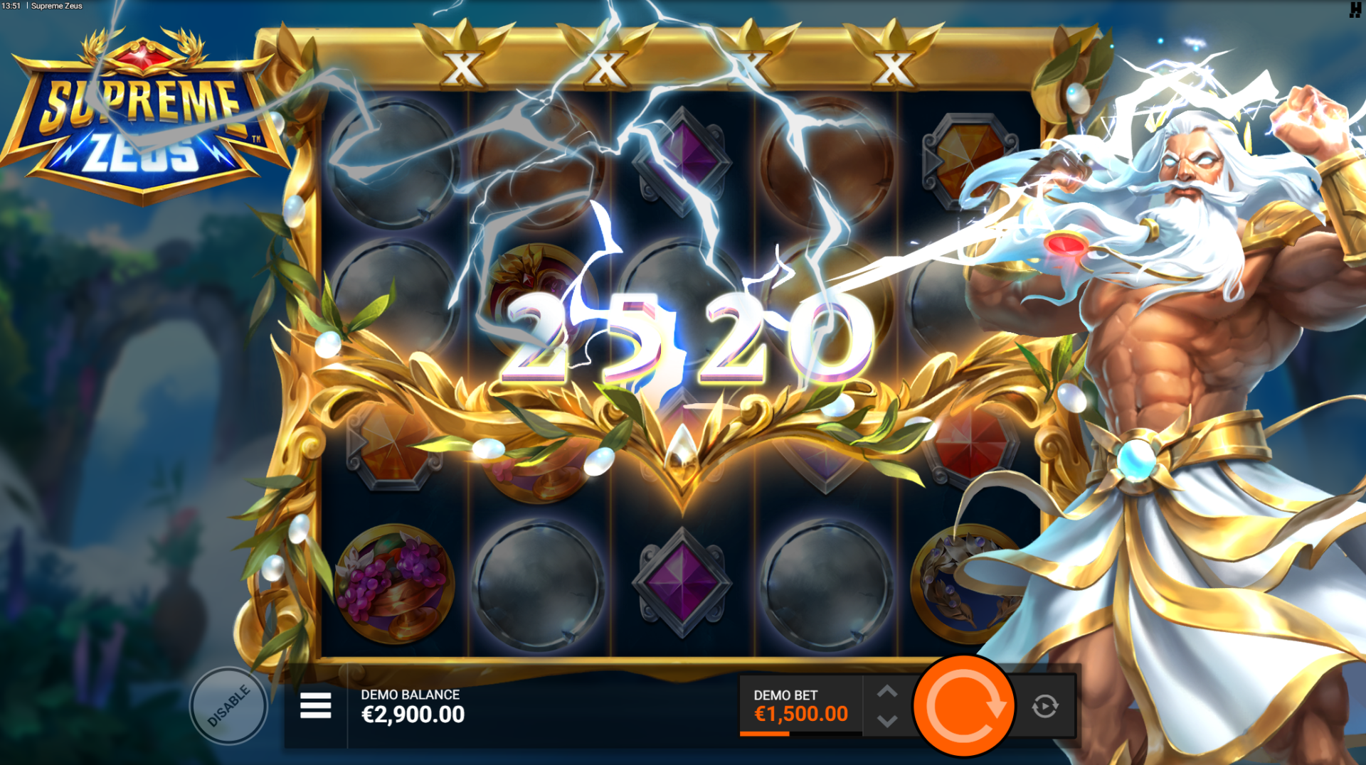 Supreme Zeus Sacred FeatureSpins screenshot