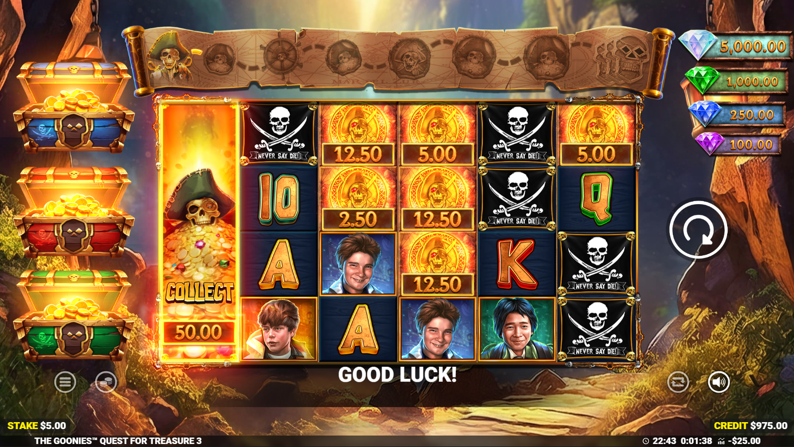 The Goonies Quest For Treasure 3 Collector feature