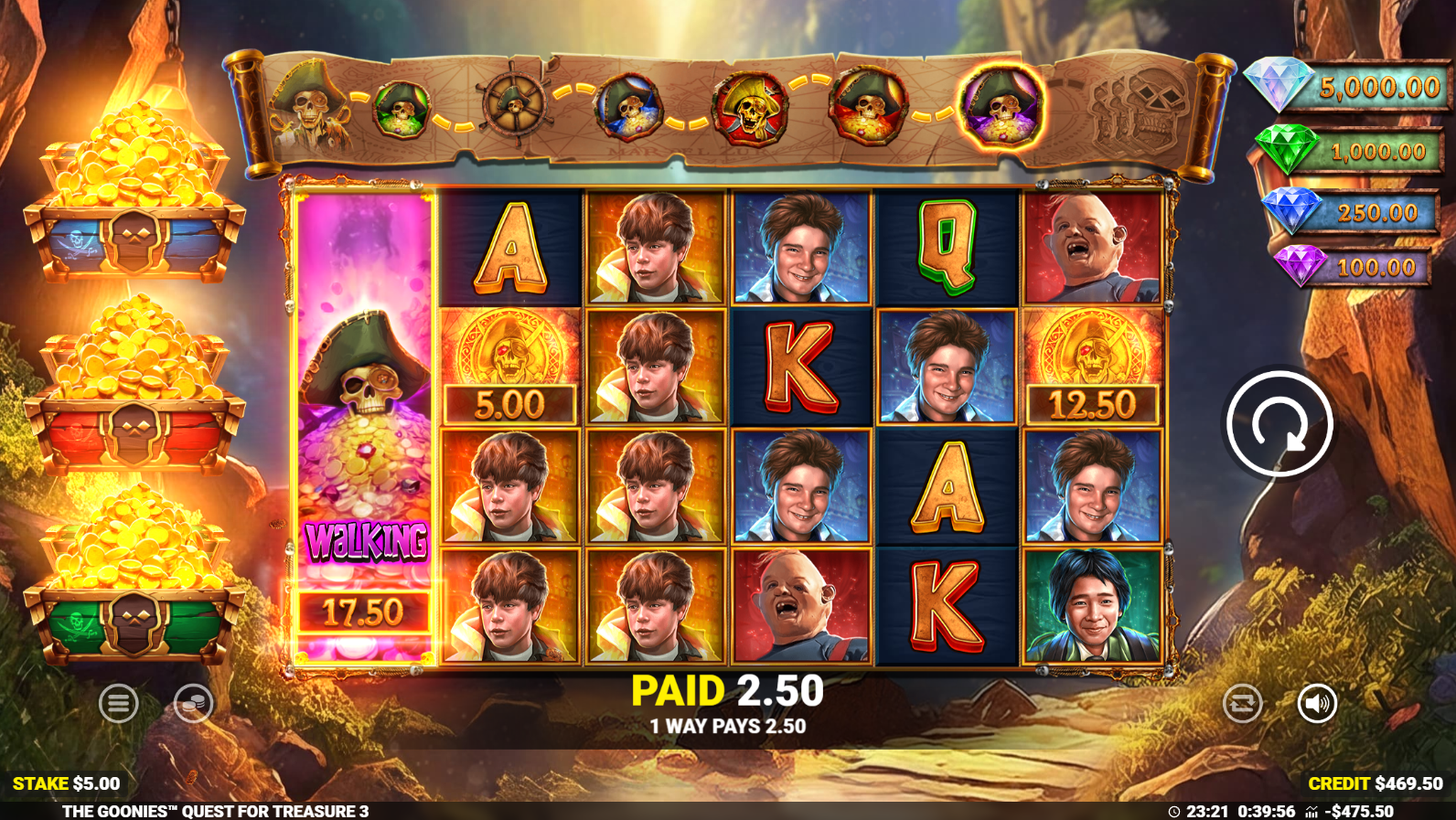 The Goonies Quest For Treasure 3 Walking Collect unlocked