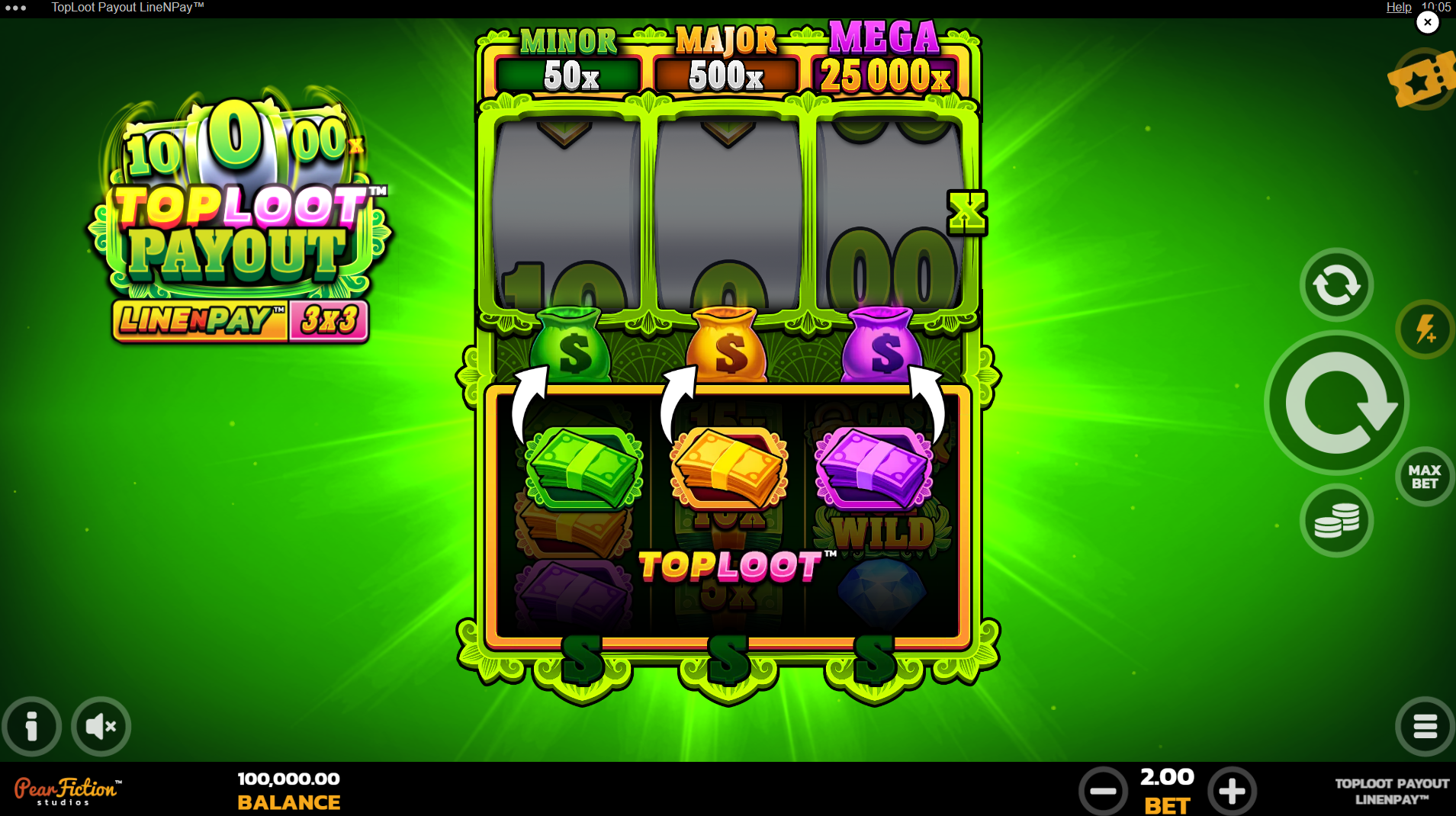 TopLoot Payout LineNPay base game