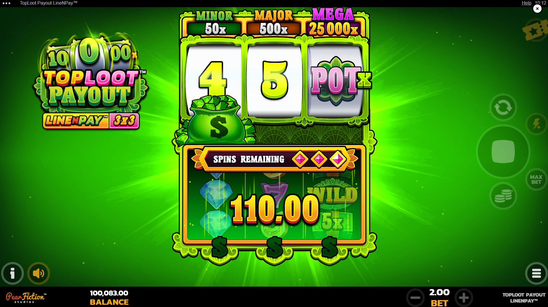 TopLoot Payout LineNPay bonus feature gameplay