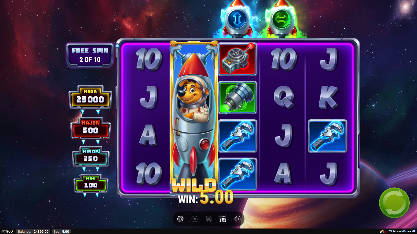 Triple Launch Fortune Wild Walking Wild feature screenshot