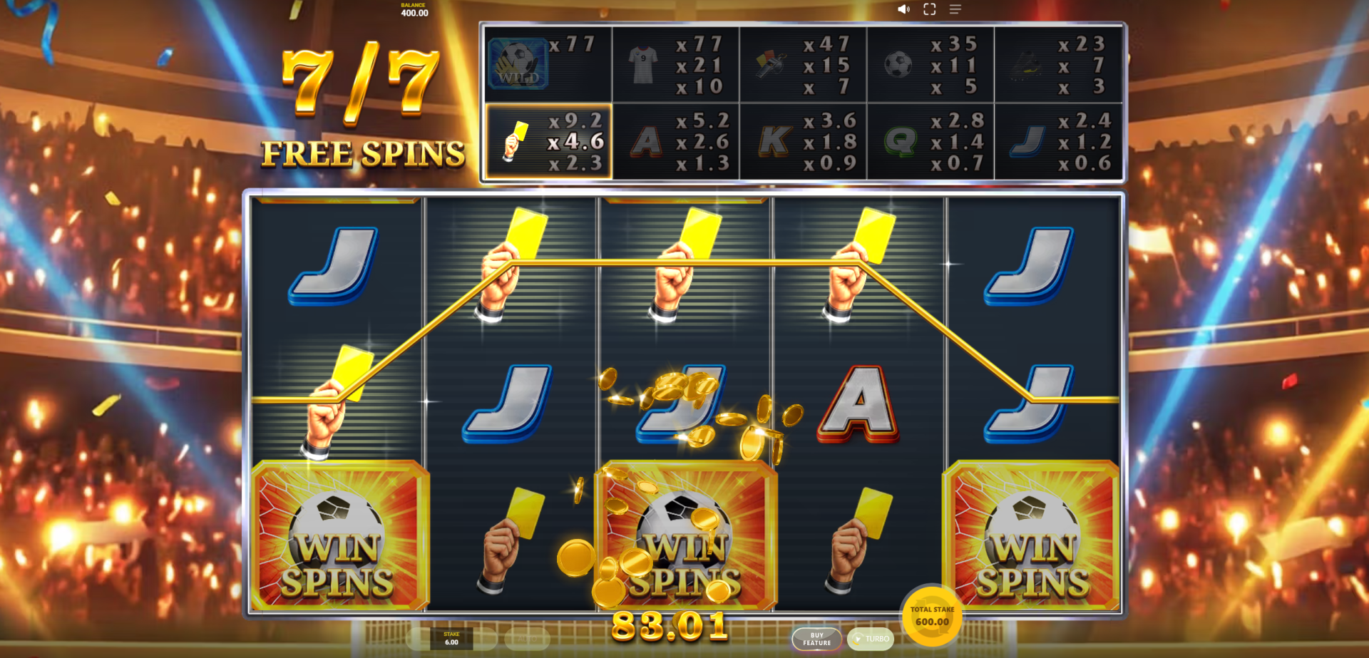 World Football Fortunes Win Spins upgrade screenshot