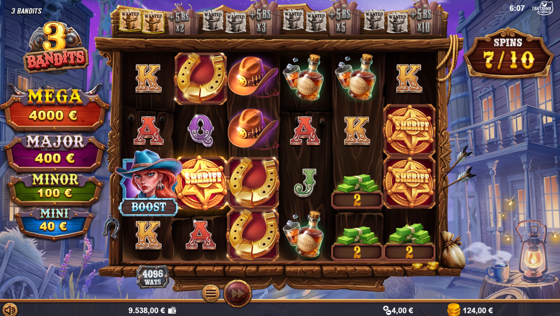 3 Bandits Bonus Boost feature