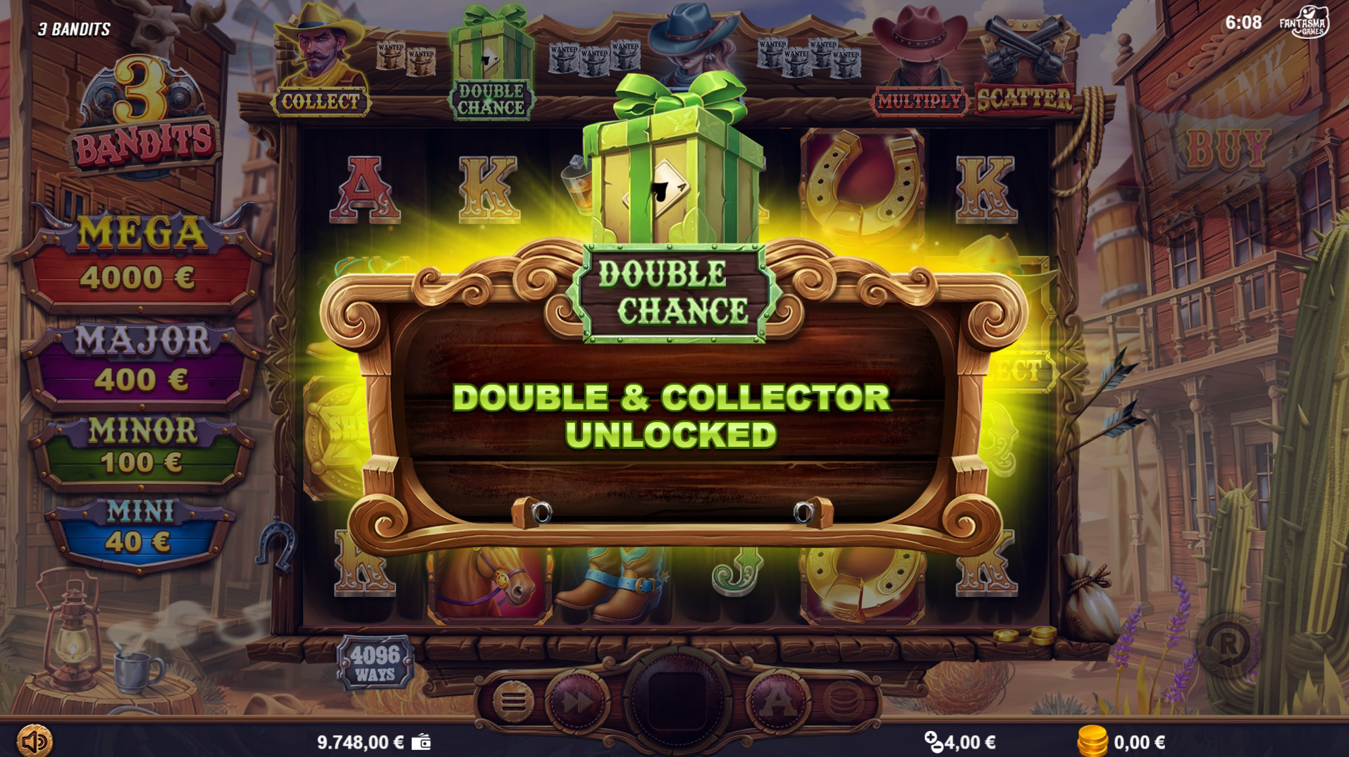 3 Bandits Double Chance feature