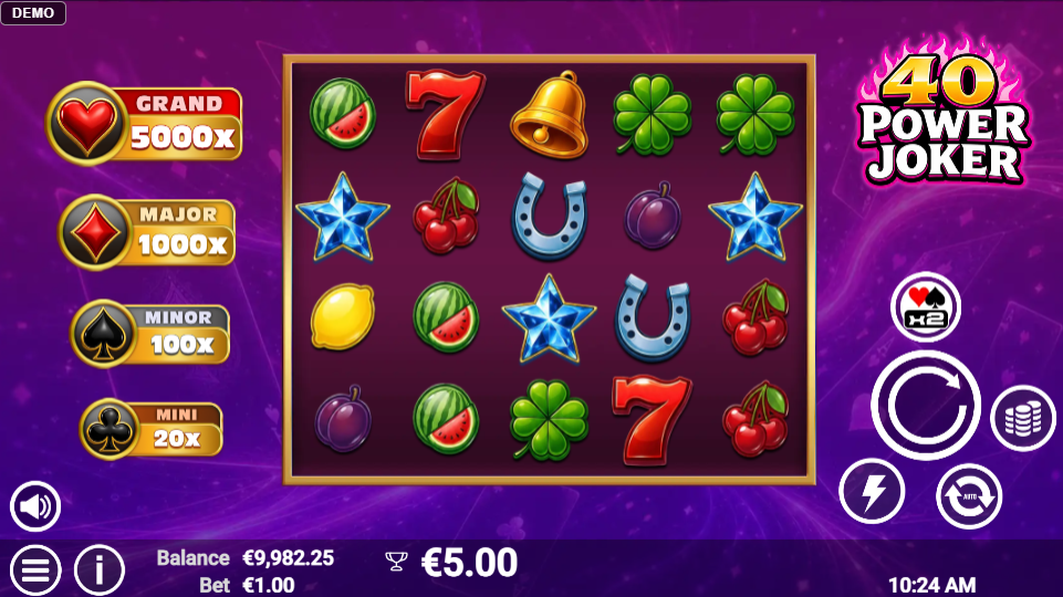 40 Power Joker Star Scatter win triggering a 100x payout