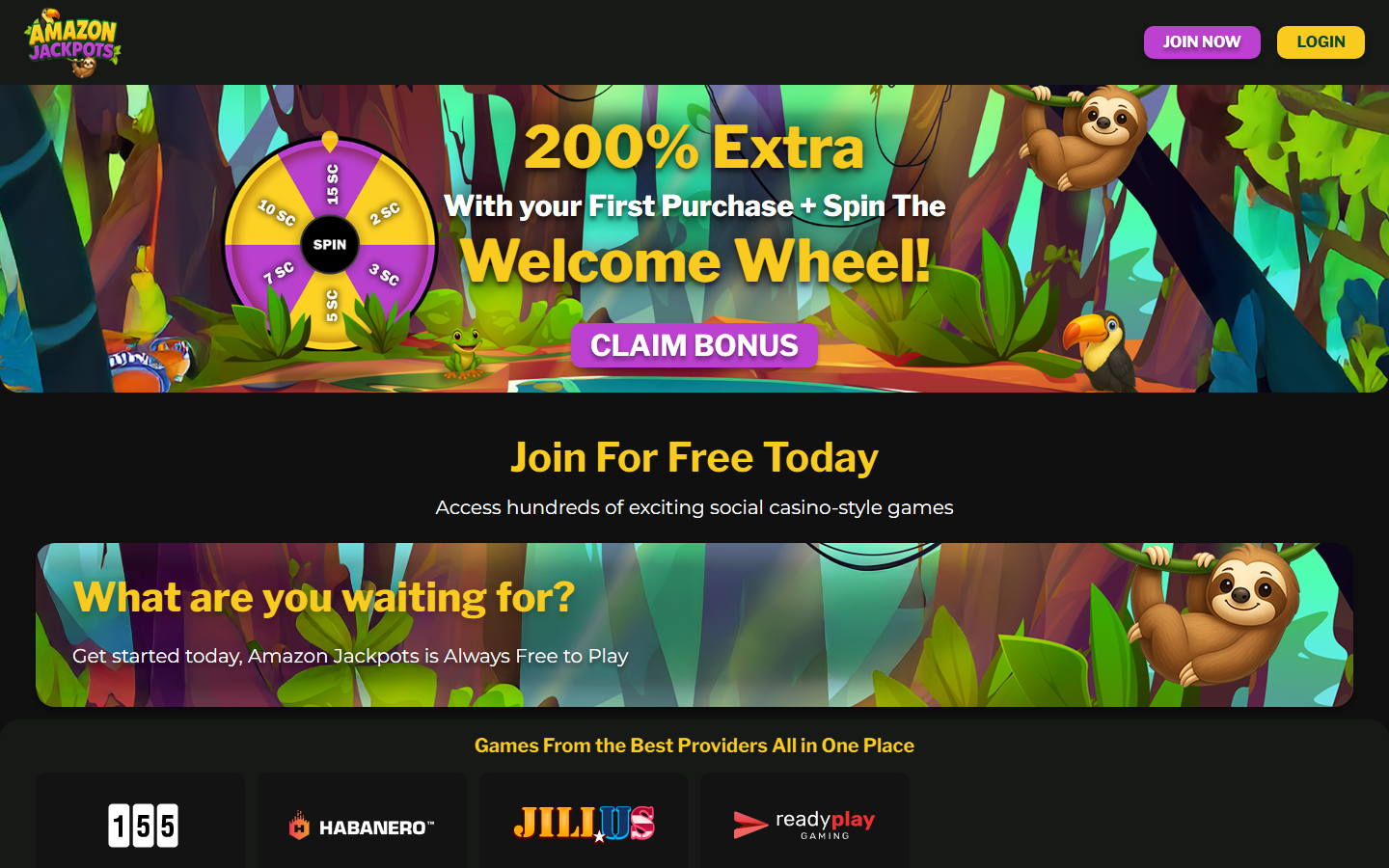 Amazon Jackpots Welcome Bonus