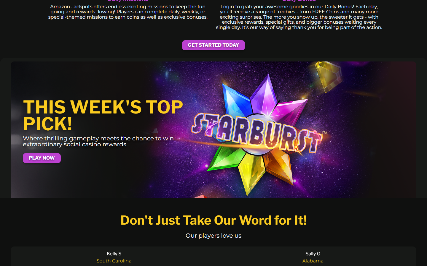 Amazon Jackpots Games and Providers