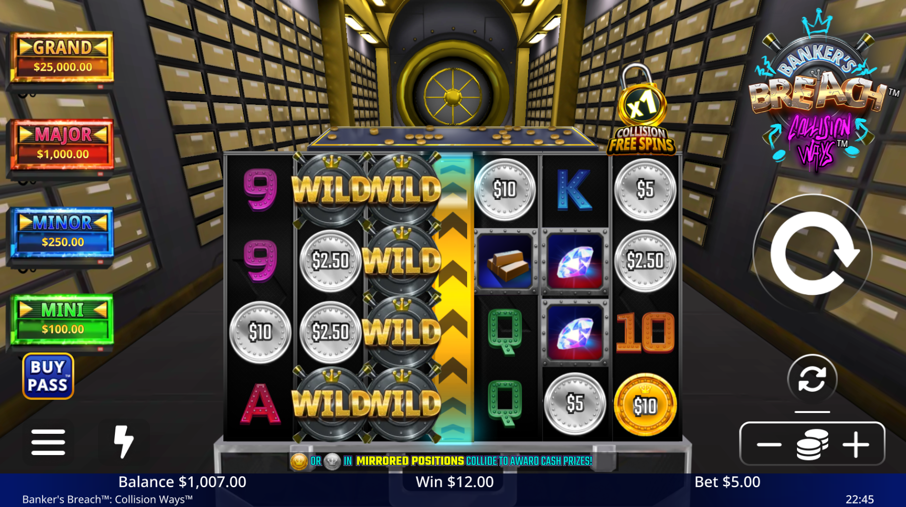 Banker's Breach wild symbols on the reels