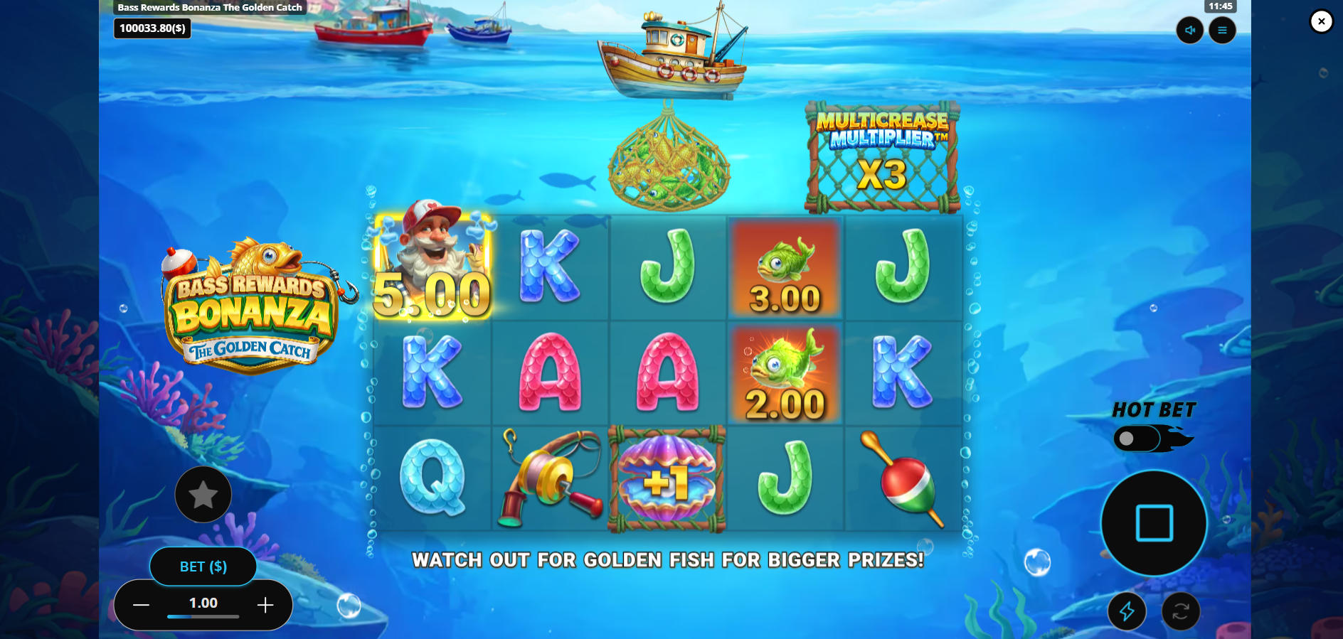 Bass Rewards Bonanza The Golden Catch Collect feature