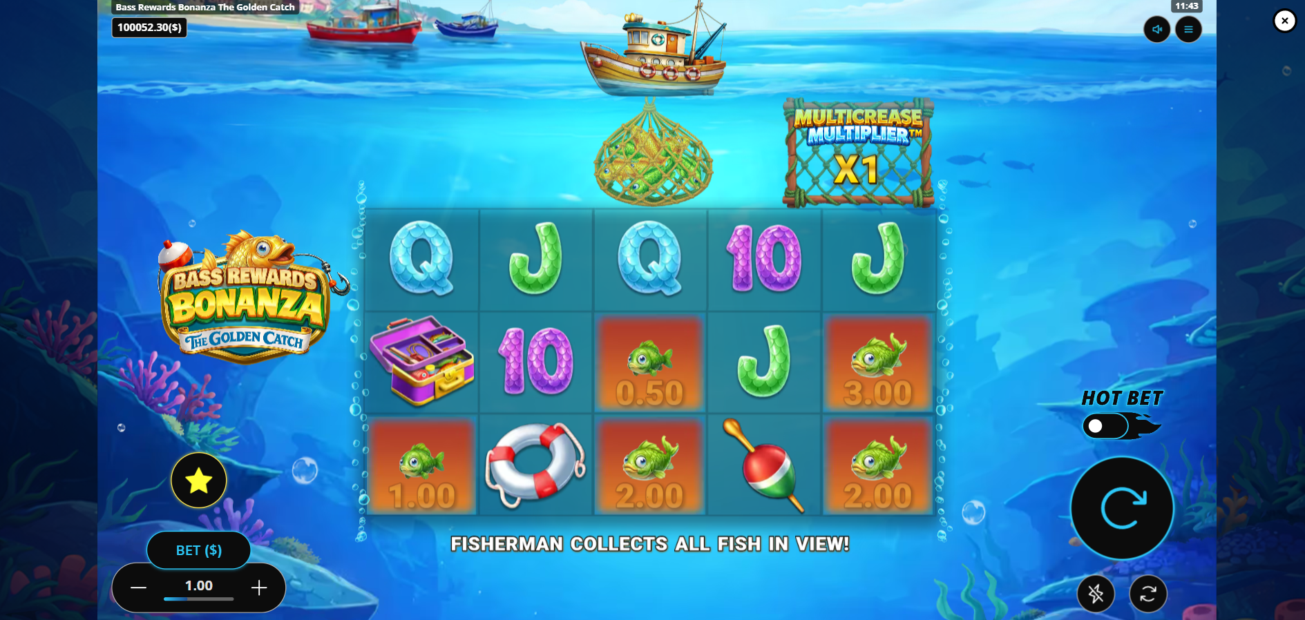 Bass Rewards Bonanza The Golden Catch base game play