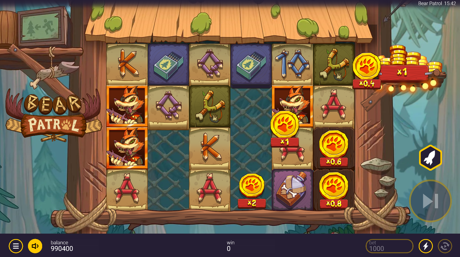 Bear Patrol Coin symbols with cash values
