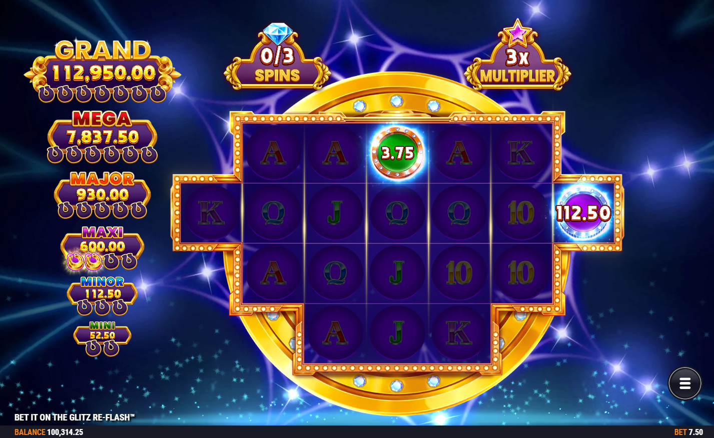 Bet It on the Glitz Re-Flash ritzy vault bonus screenshot