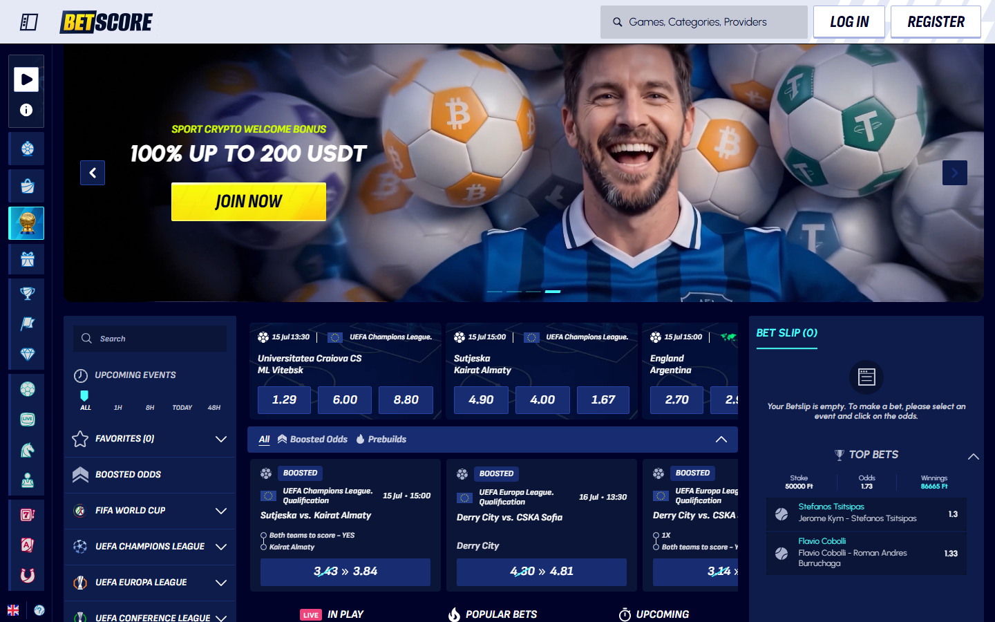 BetScore Homepage