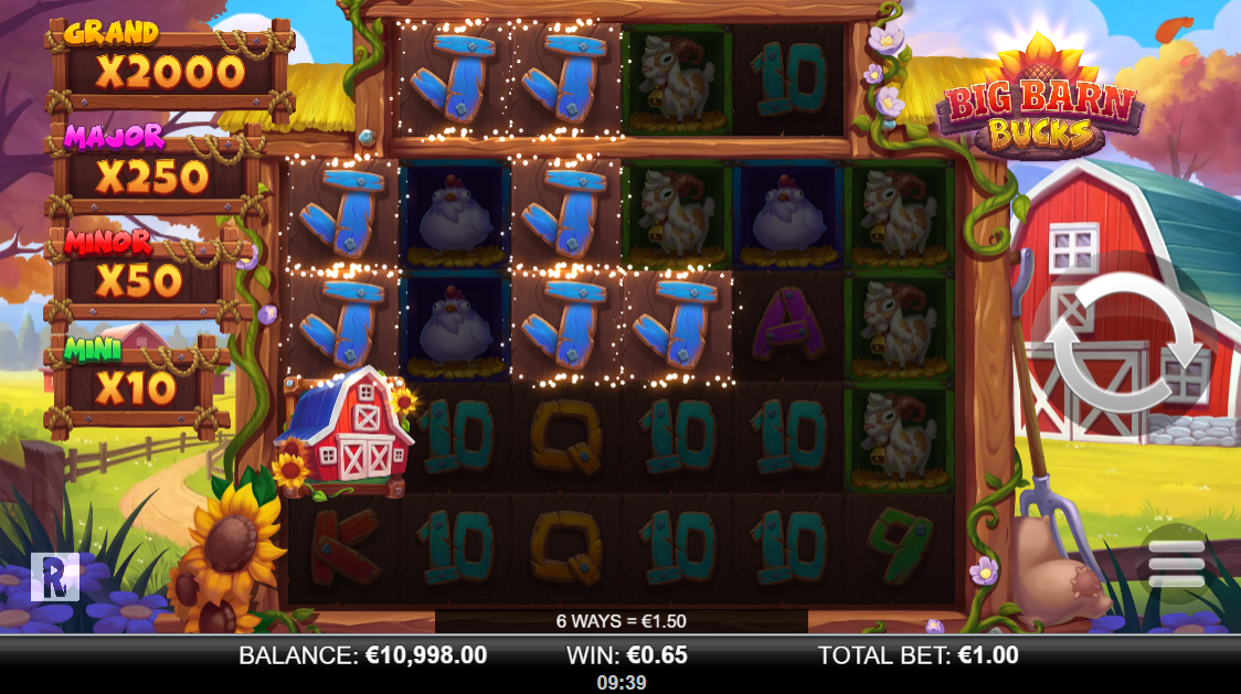 Big Barn Bucks highlighting the 10,000 ways to win mechanic