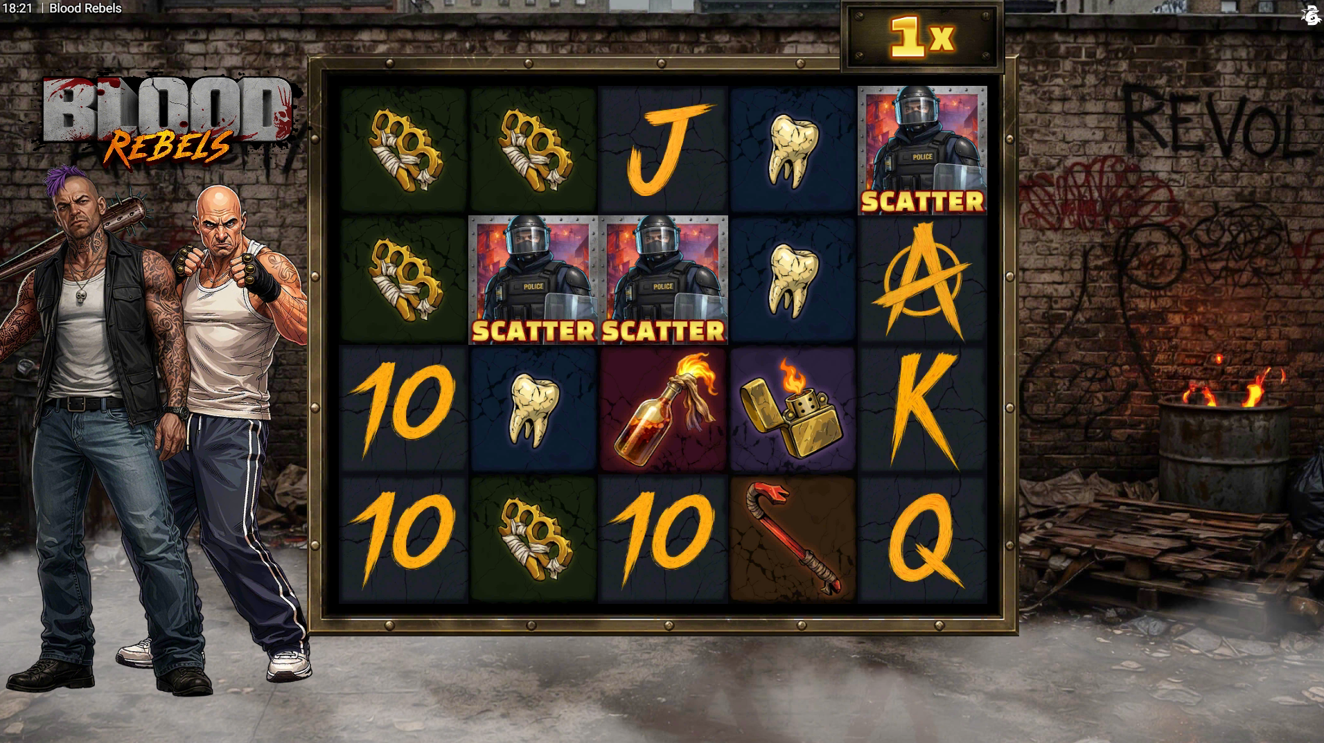 Blood Rebels scatter symbols that trigger free spins rounds