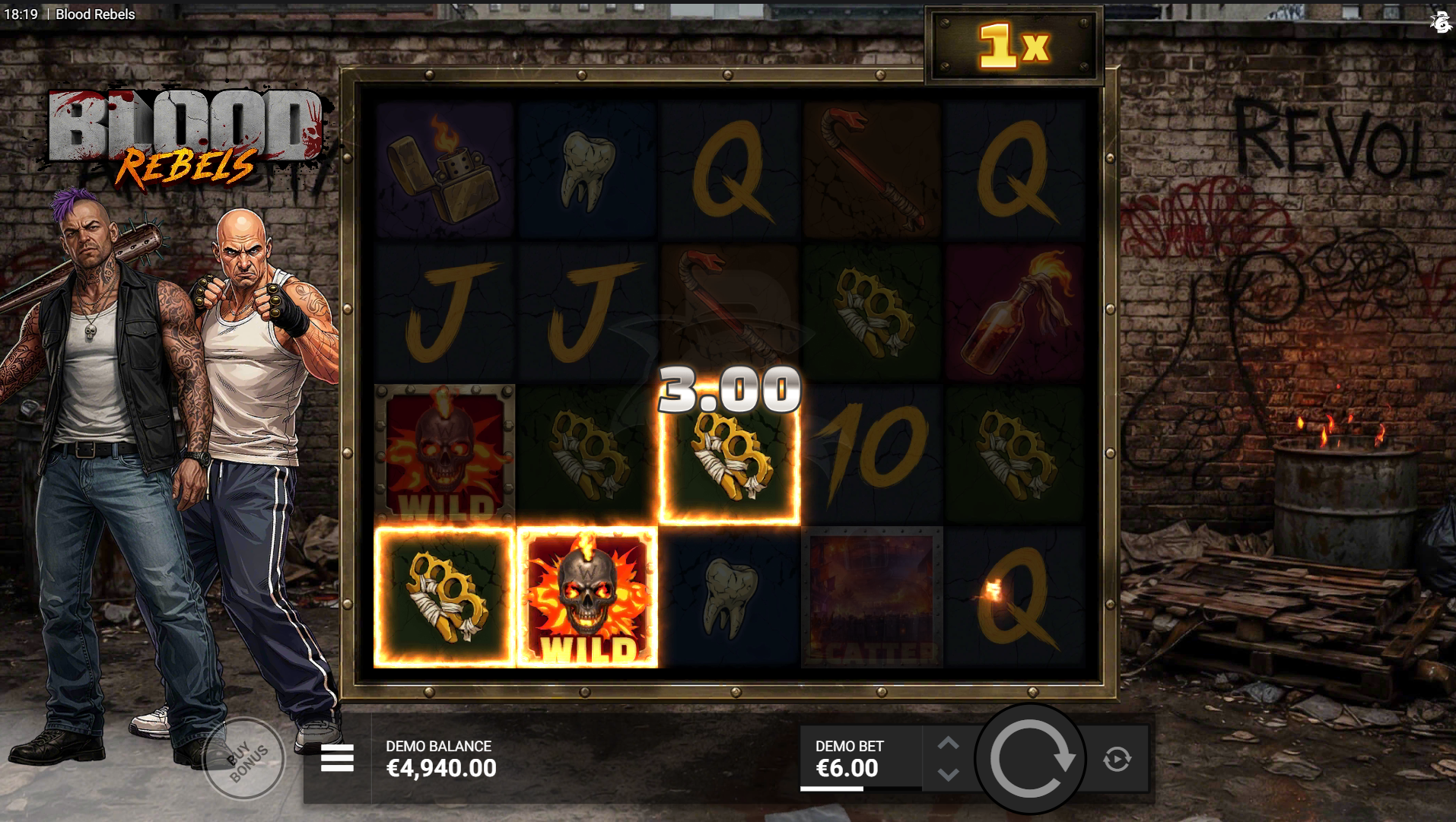 Blood Rebels wild symbols on the reels