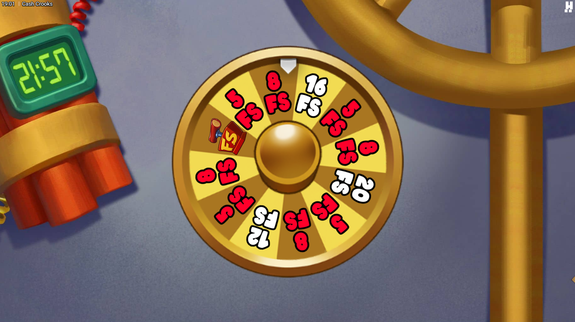 Cash Crooks slot bonus gamble feature screenshot