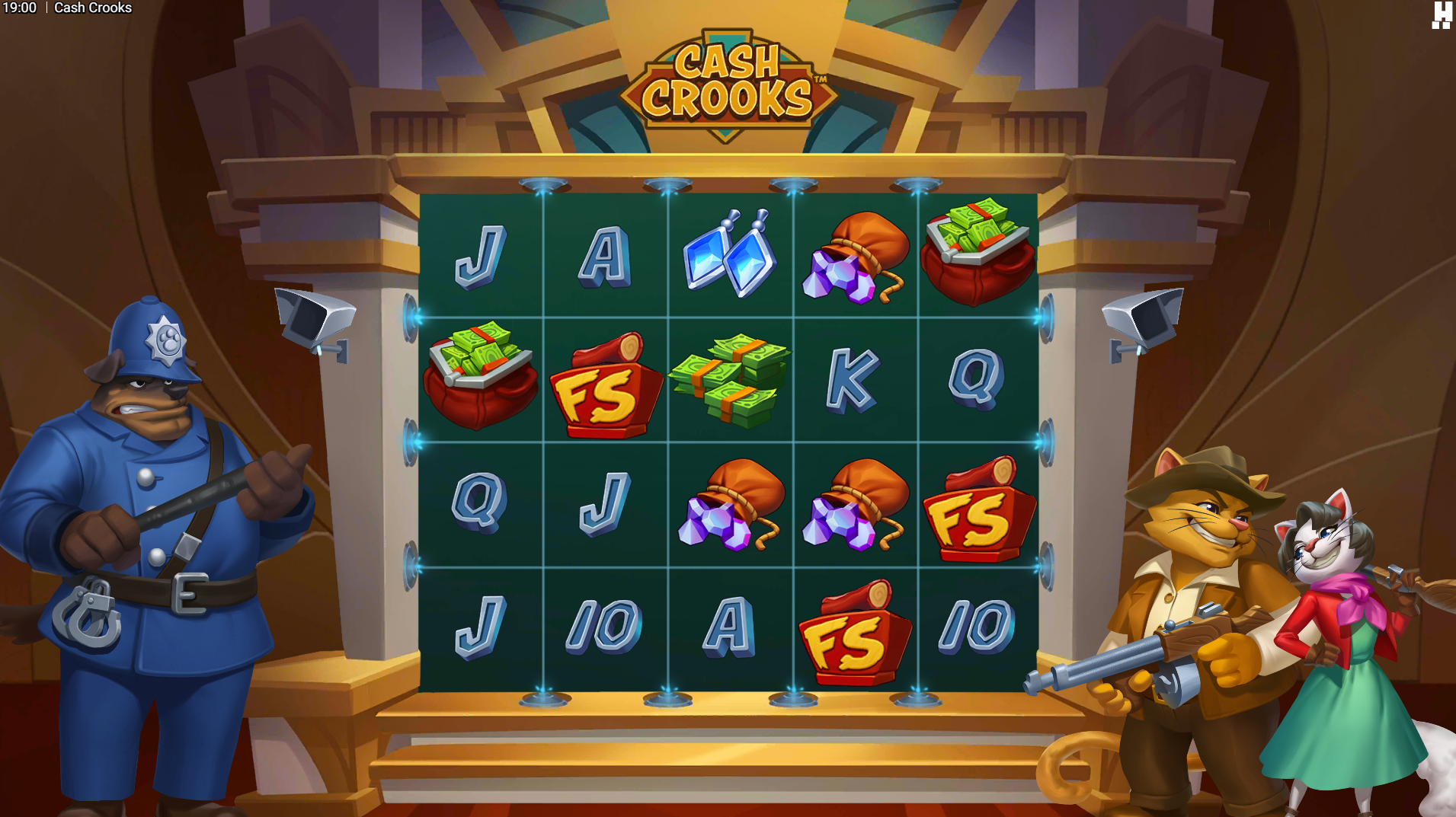 Cash Crooks slot free spins symbols screenshot