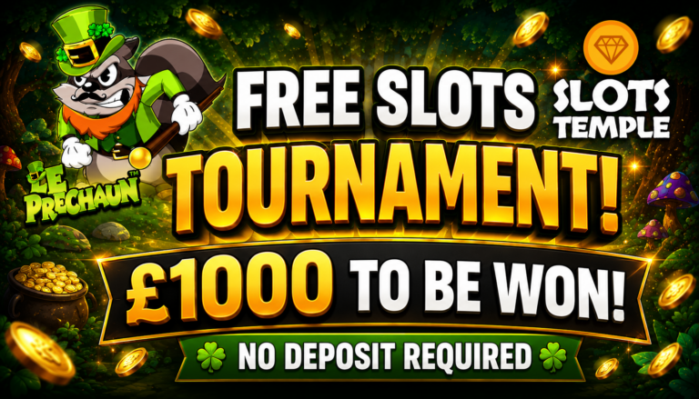 £1,000 To Be Won - No Deposit Required at Slots Temple