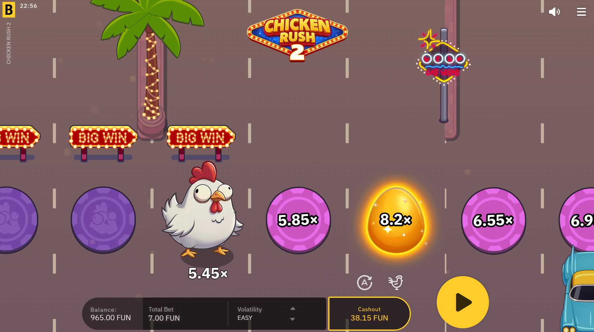 Chicken Rush 2 Golden Egg multiplier booster feature