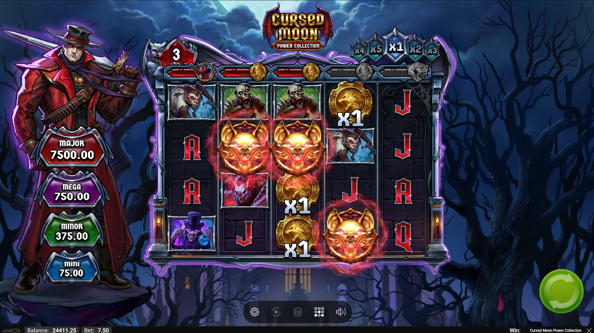 Cursed Moon Power Collection scatter symbols
